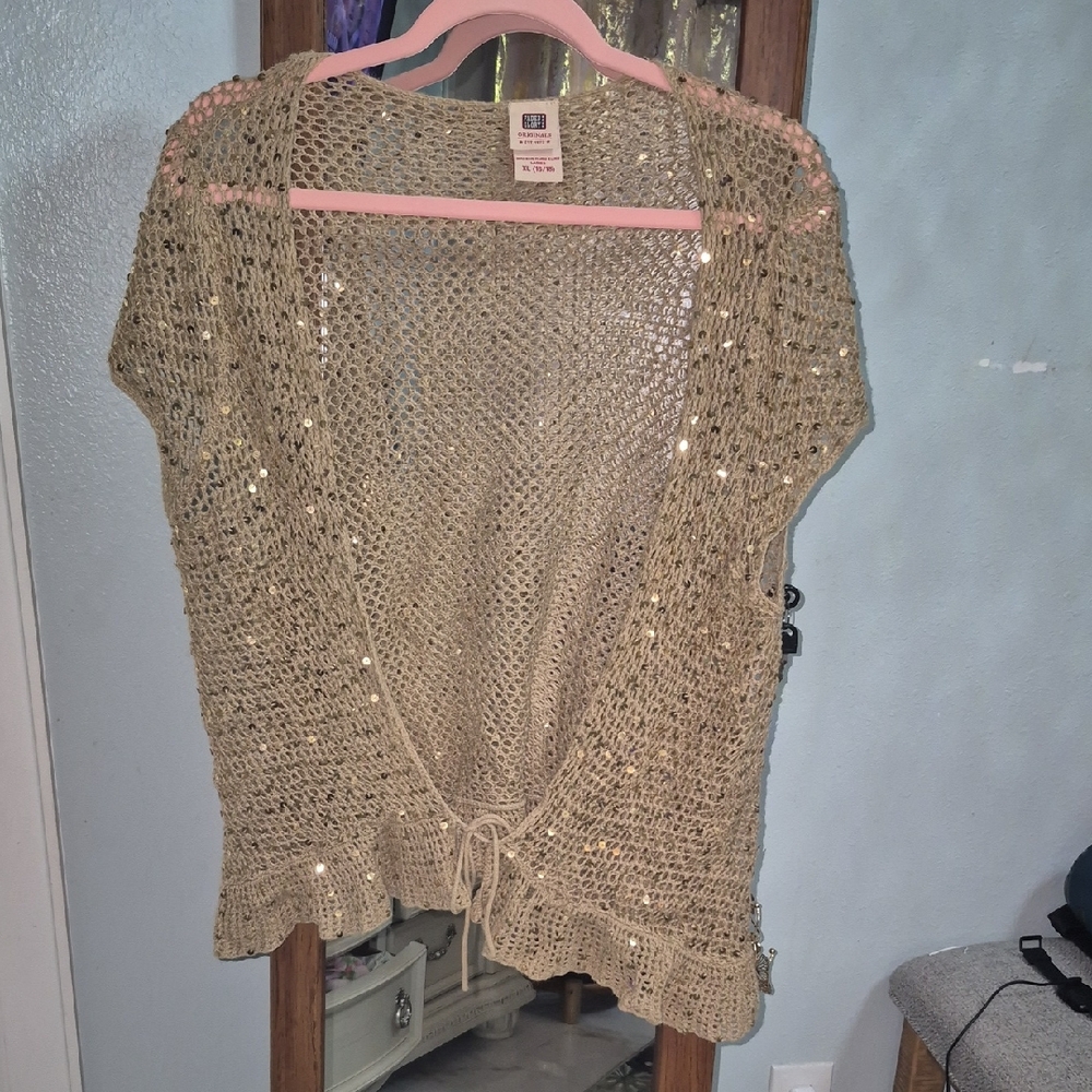 Faded Glory Gold Knit Cover-up